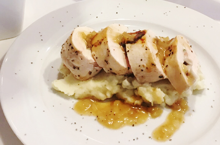 Chicken Roulade with Turkey Ham and Parmesan