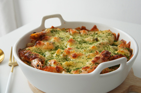 Cheese Baked Rice with Seafood