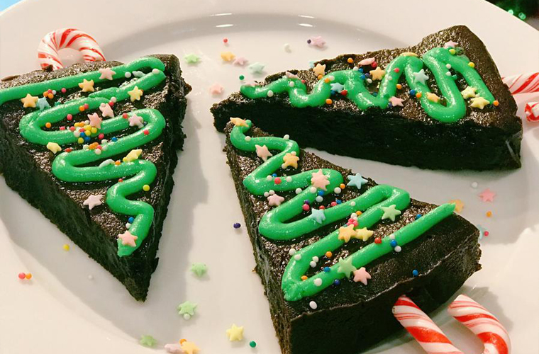Christmas Tree Chocolate Brownie