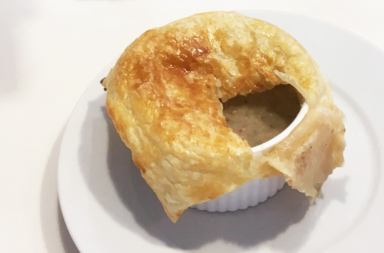 Mushroom Soup with Puff Pastry
