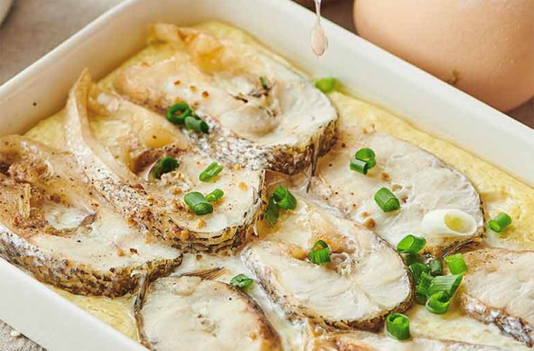 Sea Bass Steamed Egg